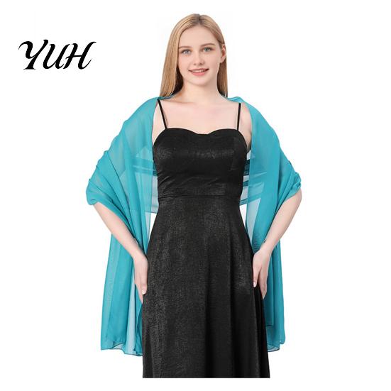Fashionable Shawl for Dinner Party Women's Shawls And Wraps Evening Dress, Solid Color Chiffon Shawl, Soft Elegant Accessory Cheongsam Bridal