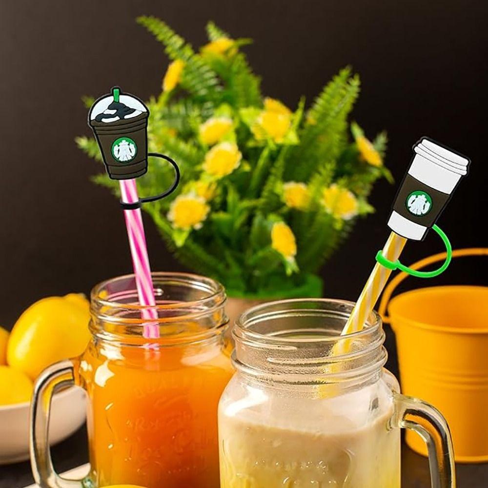 1/4Pcs Protectors Cap Silicone Straw Cover BPA Free Straw Cap New Drinking Straw Tips Cover