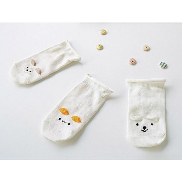 Hi Baby Club Bamboo Character Socks 3-piece Set, Korean Baby Products