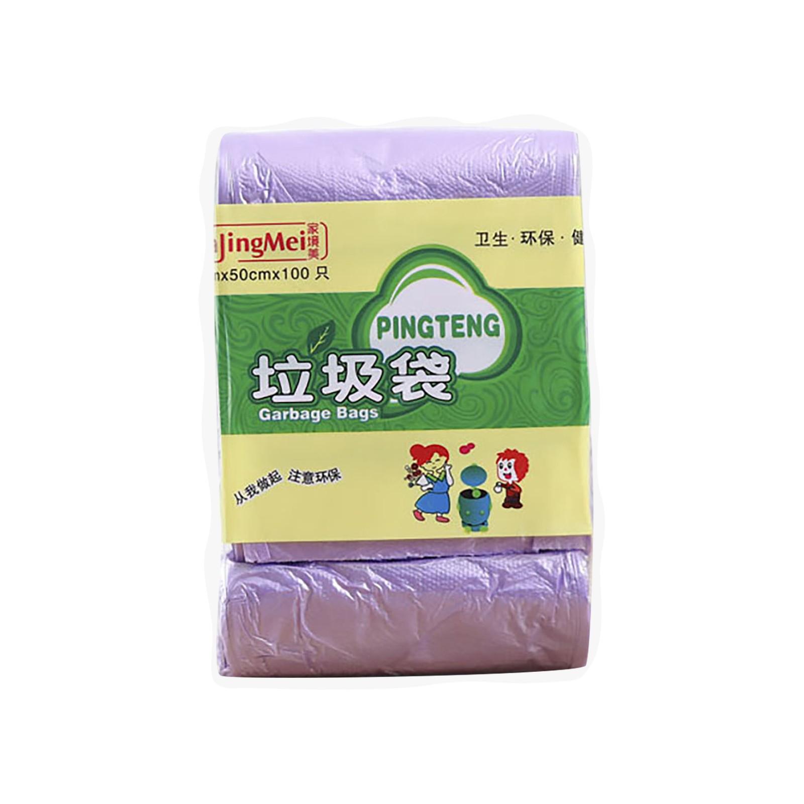 

5 рулонов одноразовых бытовых высококачественных мешков для мусора One Size фиолетовый