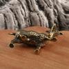 Retro Goat Ornaments Brass Figurines Tea Pets Ancient Bronze Zodiac Animals Desk Decoration Vintage Home Decor Souvenir