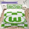 Pościel z wzorem VfL Wolfsburg Zestaw kołdry Poszewka na kołdrę Poszewka na poduszkę Dekoracja domu Prezent urodzinowy (1 * poszwa na kołdrę + 2 * poszewki na poduszki bez rdzenia)101