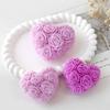Diy Love Rose Flowers Valentine'S Day Candle Mold Aroma Gypsum Resin Silicone Mould Handmade Soap Candle Making Supplies