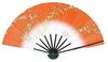 Dance Folding Fan Flowing Water Black Lacquered Comes In a Fan For Dancing "Ai" 1200-1529, Pattern, 9.5 Inches, Frame, Box, (Vermilion)