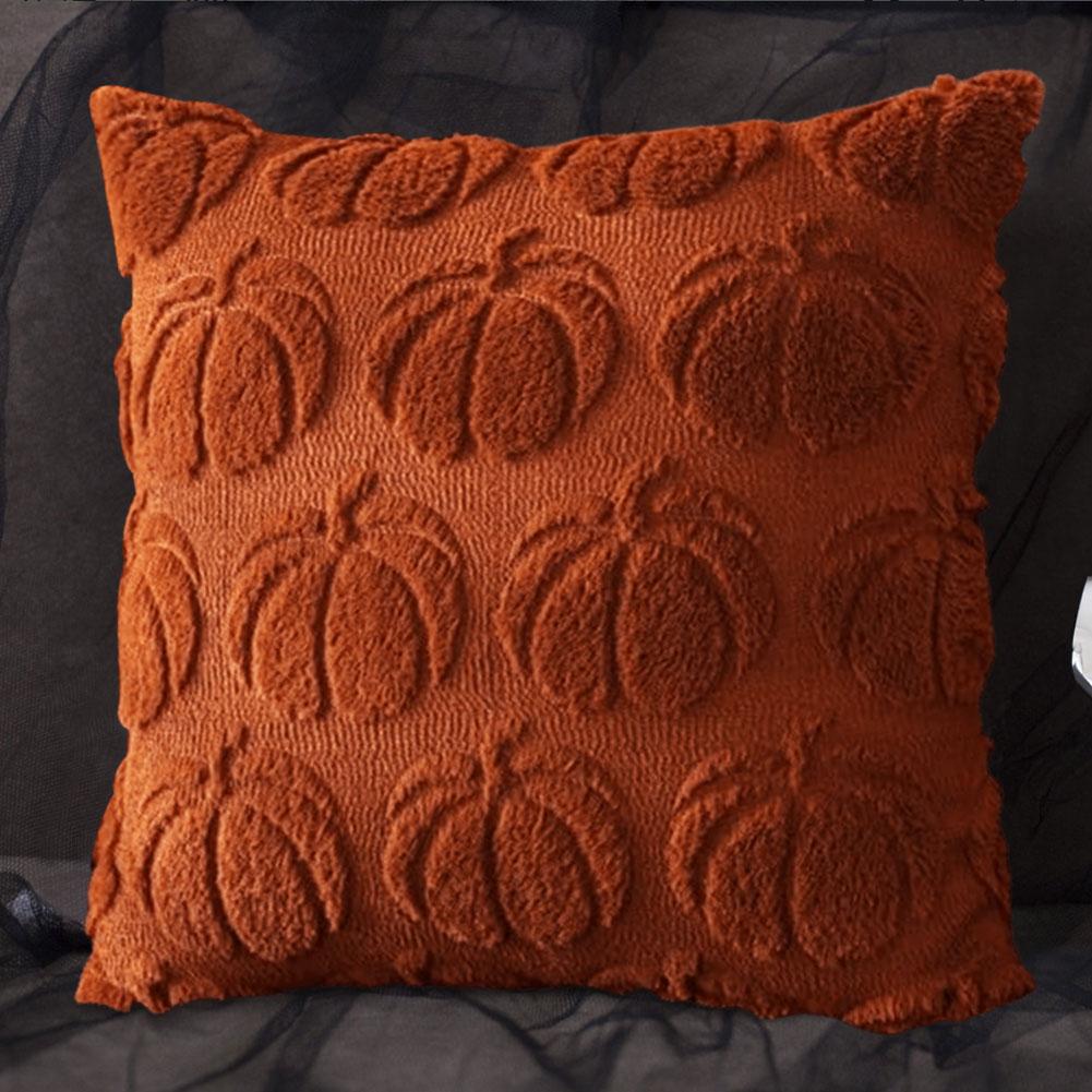 Pumpkin Throw Pillow Covers Soft Plush Pillowcase Couch Cushion Case for Home Sofa Couch Halloween Decor
