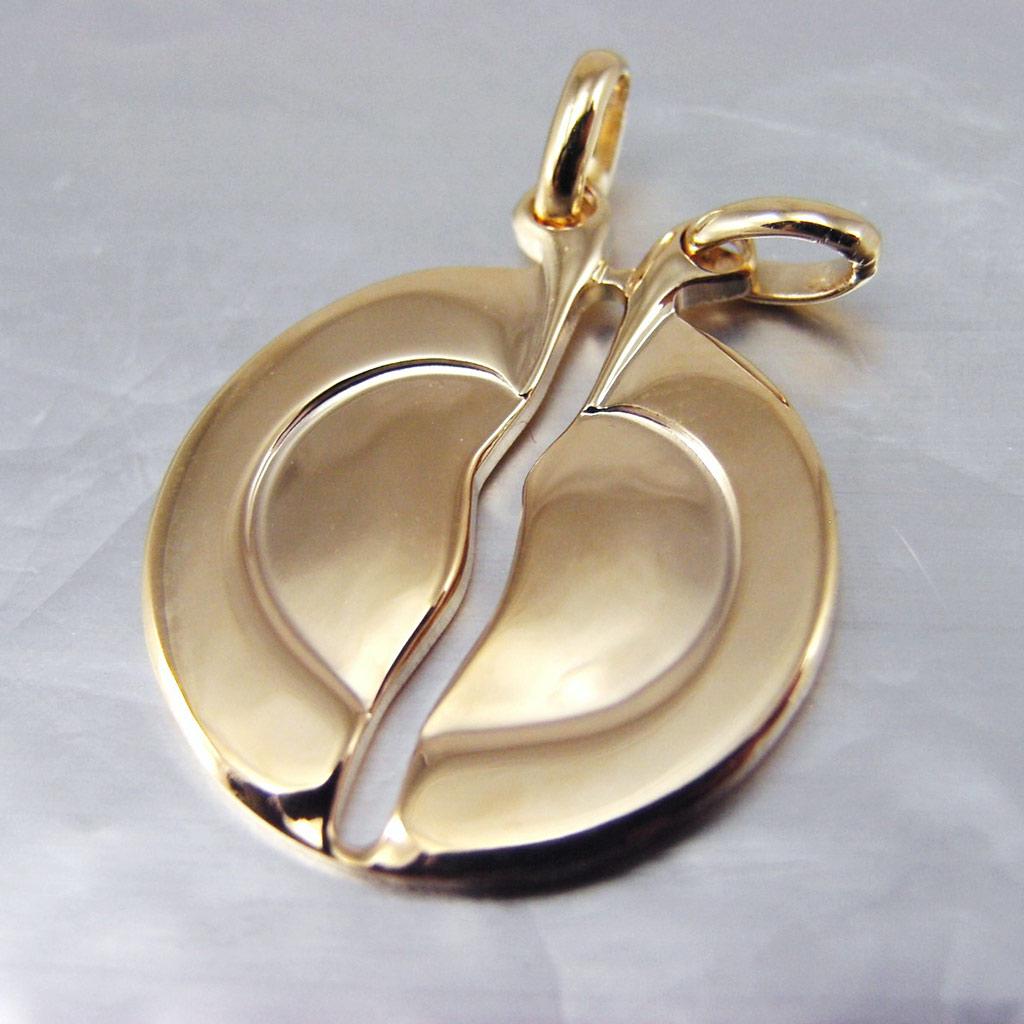 Altesse [F7062] - Pendentif plaqué or 'Âmes Soeurs'