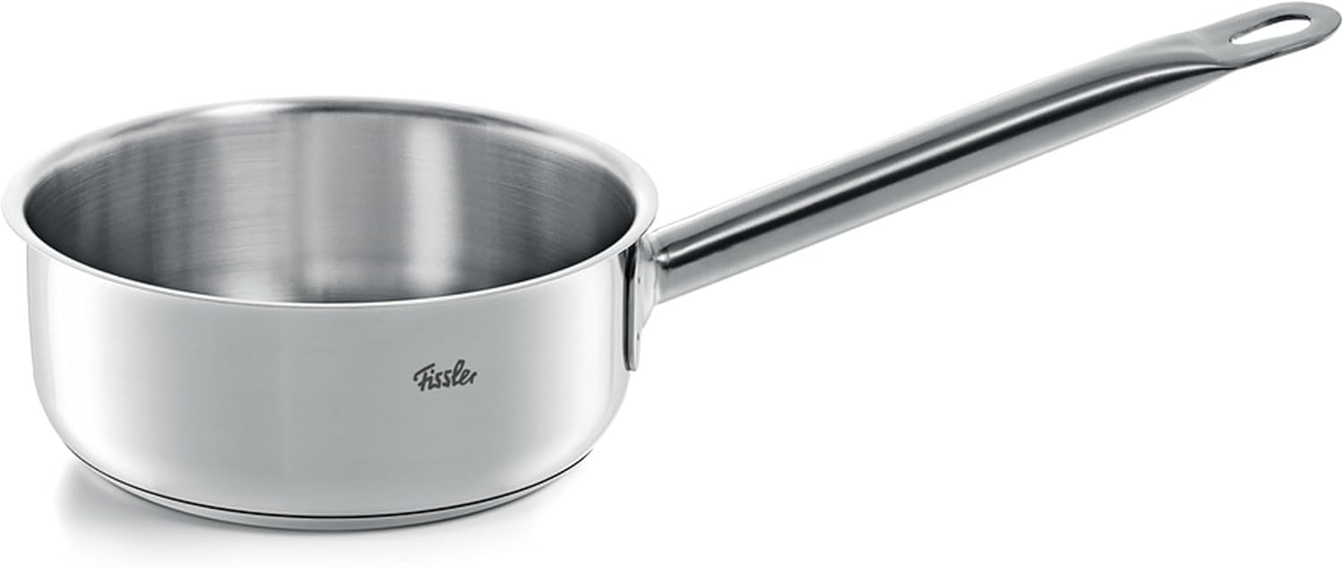 

Fissler San Francisco Saucepan (16cm / 1.2L) with a Drip-Free Rim (Waterless Cooking/IH Compatible), Silver, 040-153-16-000