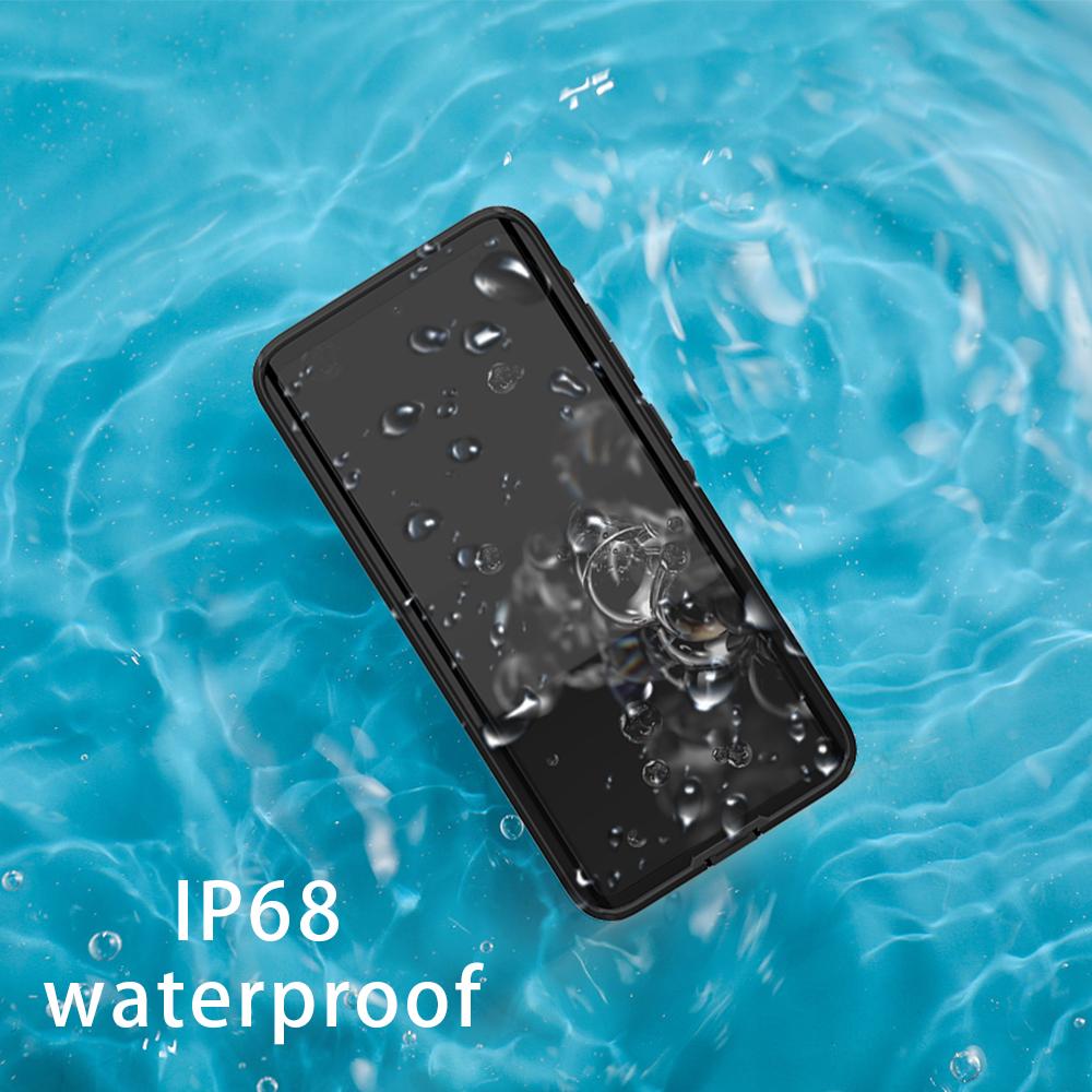 REDPEPPER For Samsung Galaxy S20 Ultra IP68 Waterproof Case Swimming Diving Clear Back Phone Shell [Support Fingerprint Unlock]
