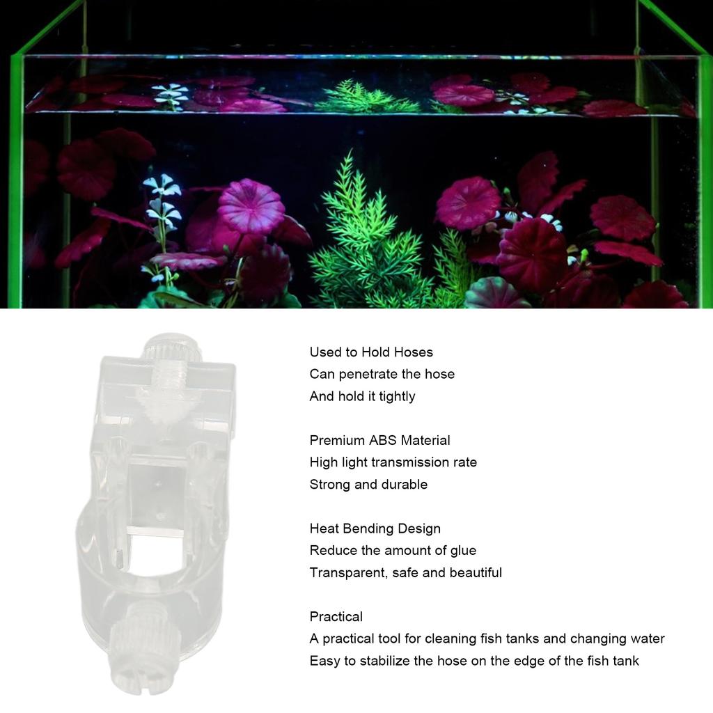 Aquarium Hose Clamp Transparent Split Type Plastic Water Pipe Fixing Clip for Fish  