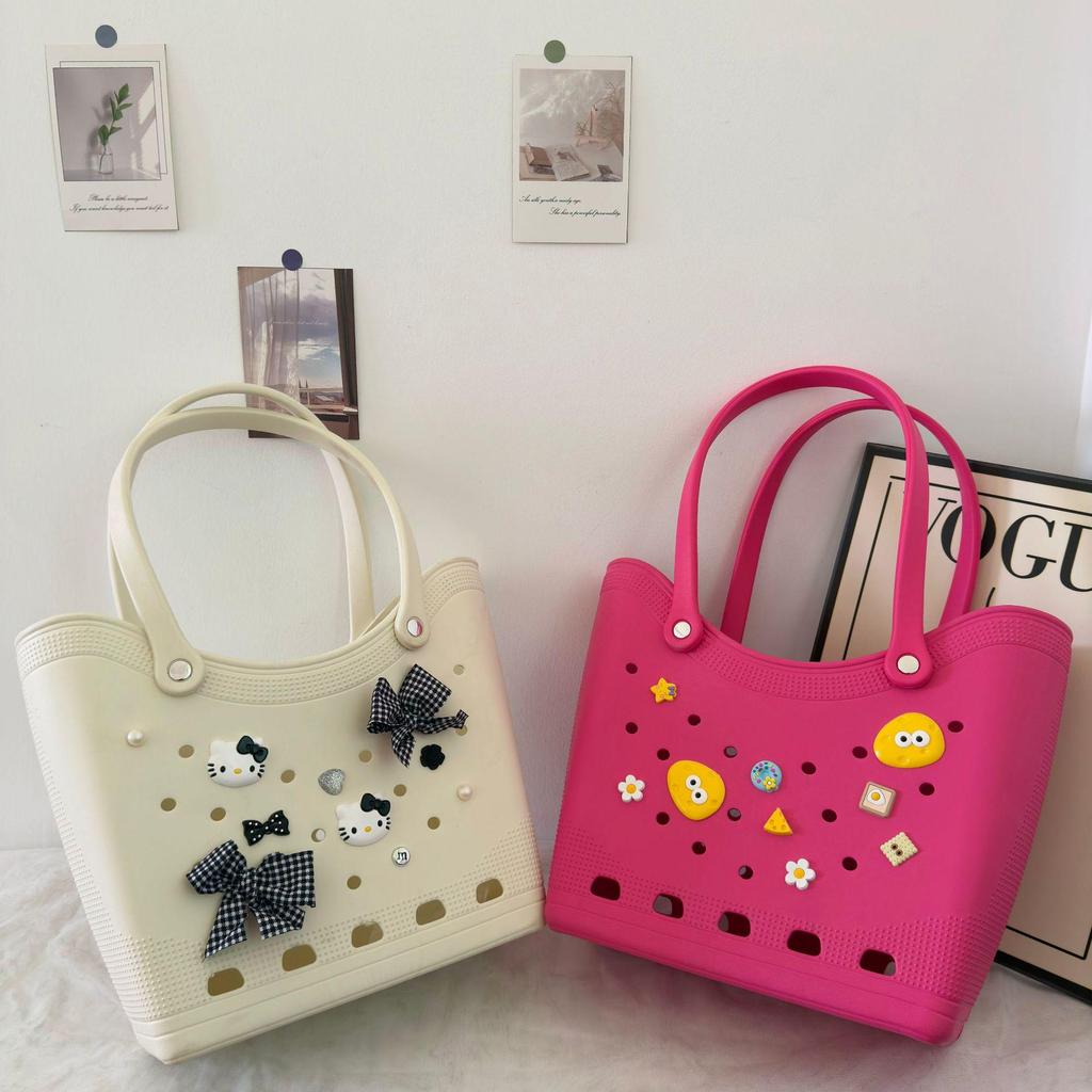 Bolso Tote de Playa Impermeable EVA - Bolso de Hombro de Gran Capacidad para Viajes y Almacenamiento