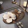Alien butterfly bathroom mat, kitchen, bathroom, shower room, absorbent and anti slip diatomaceous earth toilet floor mat