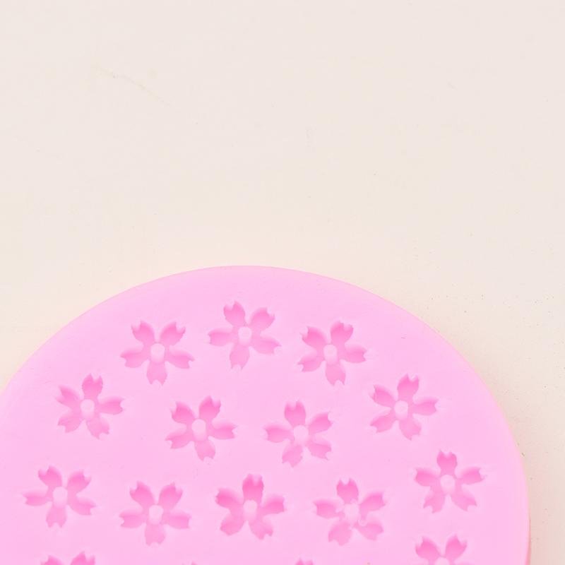Mini 20 Löcher Kirschblüte Rose Silikonform DIY Blumenförmige Schokolade Fondant Dessert Blume Kuchen Dekoratives Backwerkzeug