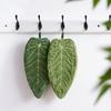 2pcs Creative Leaf Shaped Hand Towel Soft Coral Fleece Absorbent Hanging Towel for Kitchen and Bathroom