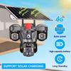 4G Solar-Powered Triple-Lens HD Outdoor WiFi Camera V380 Monitor