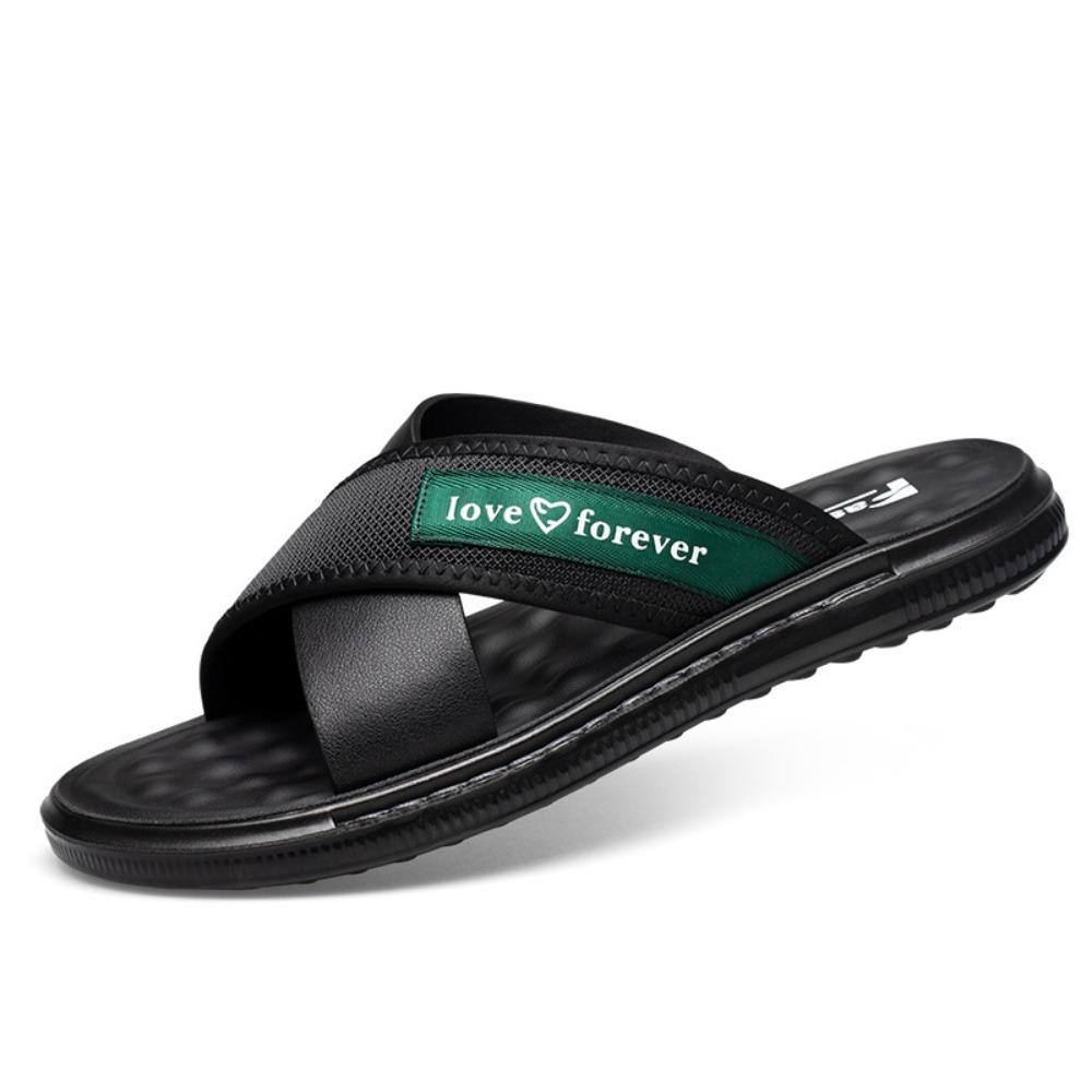 Men Sandals Breathable Soft Sole Latex Trendy Slip On Flip Flops Beach Slippers