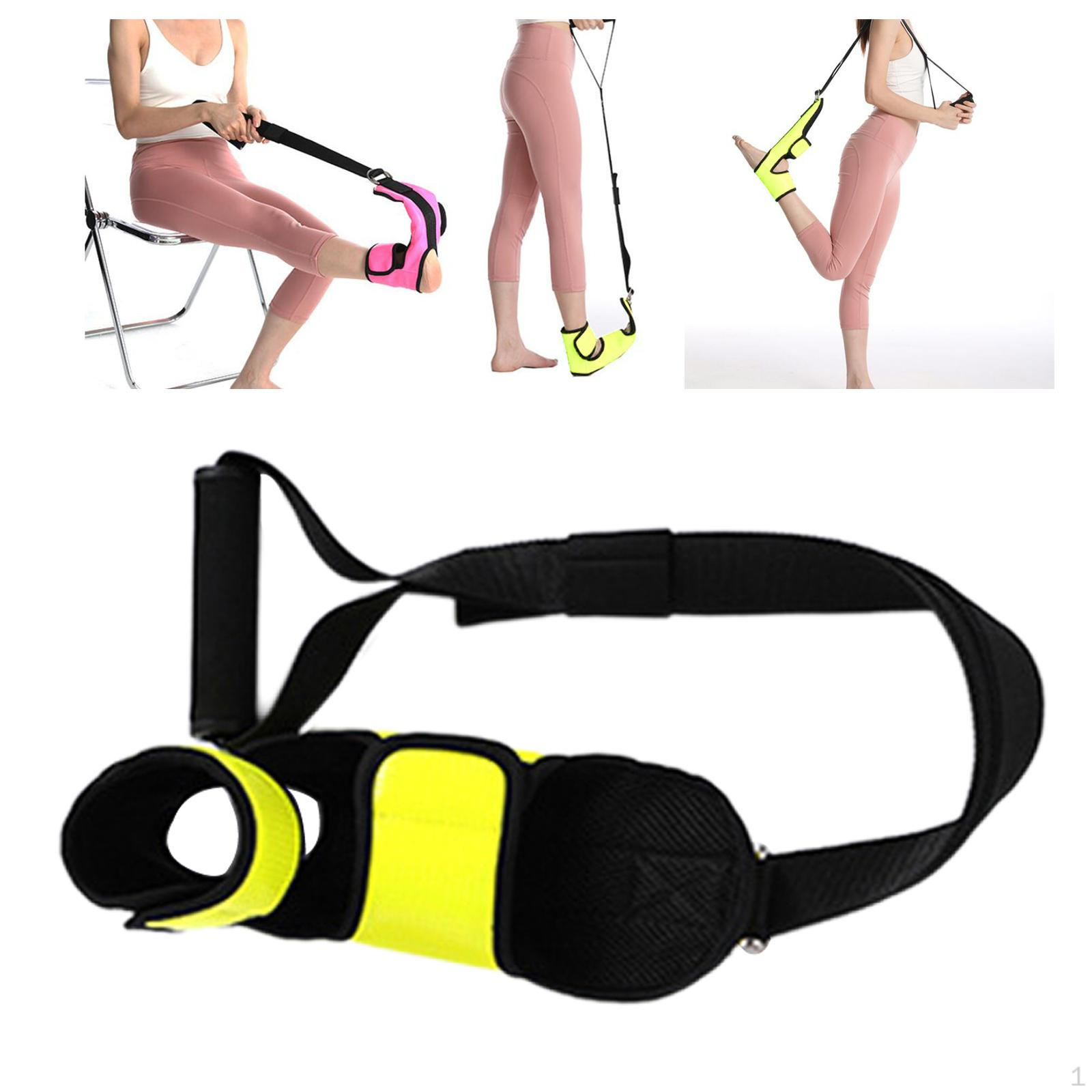 and Leg Stretcher Strap, Stretch for Hamstring Yoga Ligament Straps Band Belt Stretching Yellow