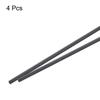 uxcell Carbon Fiber Rods, 4mm x 300mm, for RC Airplane DIY Craft Kite Wing Tube Quadcopter Arm Repair, Pack of 4