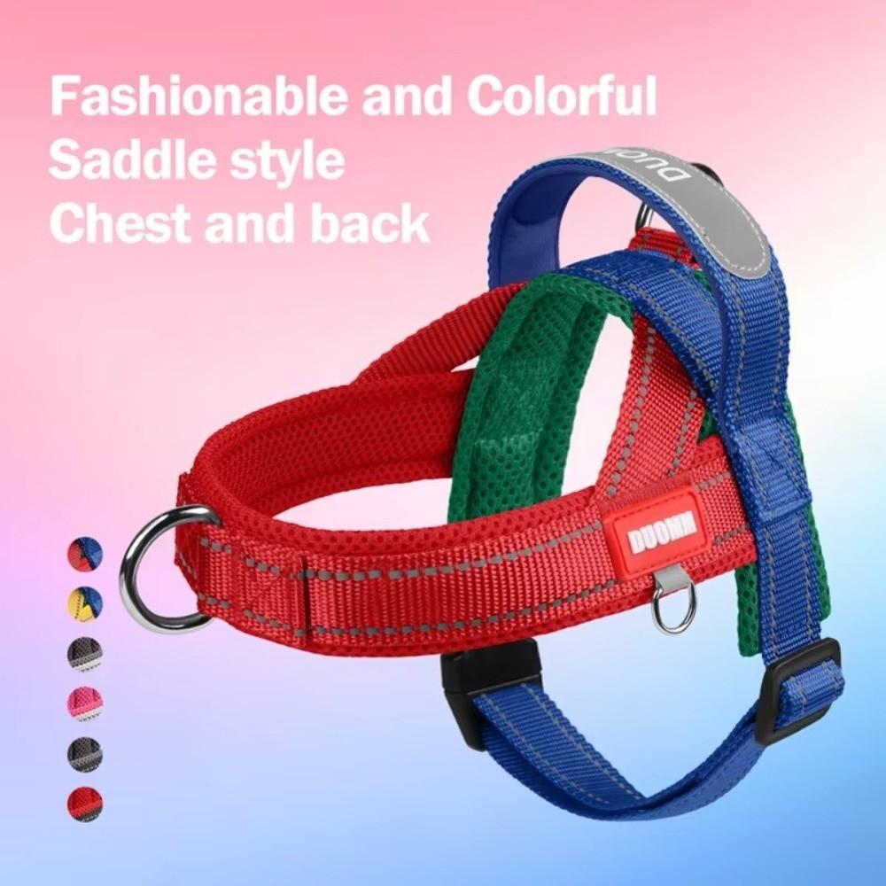 Spliced Colors Dog Harness Kit Adjustable Pet Walking Straps  for Small Medium Large Dogs