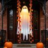 Fantasma da Appendere con Luci LED Fantasma Oscillante di Halloween, Foglia d'Acero Oscillante Illuminata Decorazioni per Giardino Cortile Vite e Telecomando per