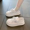 Platform White Shoes Women's 2025 New Casual Board Shoes Increase the Height of Big Head Bread Shoes Versatile Two Wear Muffin Single Shoes Women