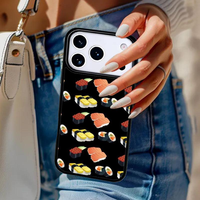 Food Sushi Phone Case For iPhone 17 Air 14 15 13 12 Max Cover For Apple 14 15 16 16e 11 Pro Max Plus Coque