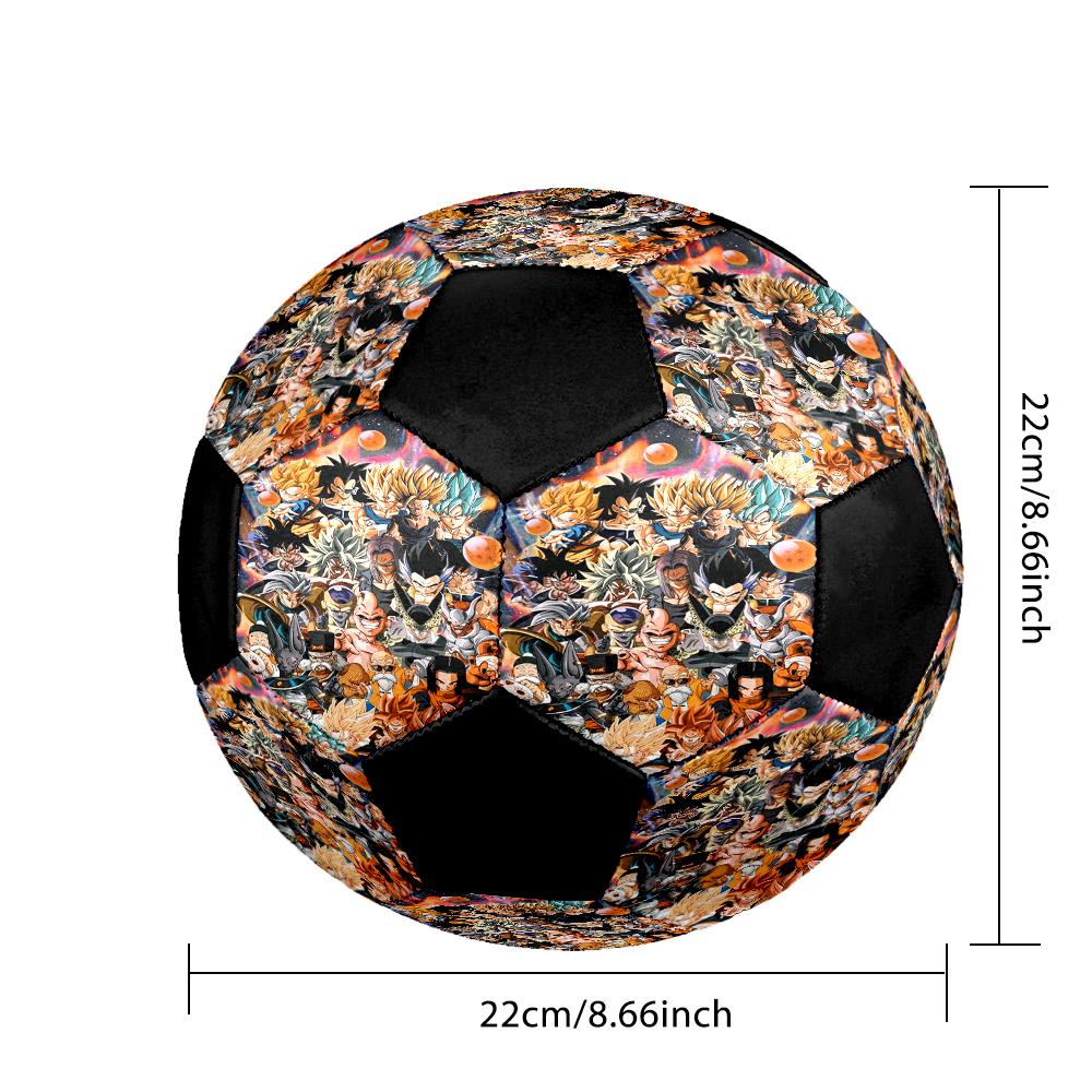 Dragon Ball Indoor Soccer Ball Colorful Machine Stitched PVC Size 5 Team Training Competition Ready Durable High-Bounce Cool Sports Gift