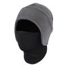 Connectyle Fleece Beanie Cap with Earmuffs and Face Cover for Ideal for Motorcycles and Dark Gray Men's 2-in-1 Winter, Cycling,