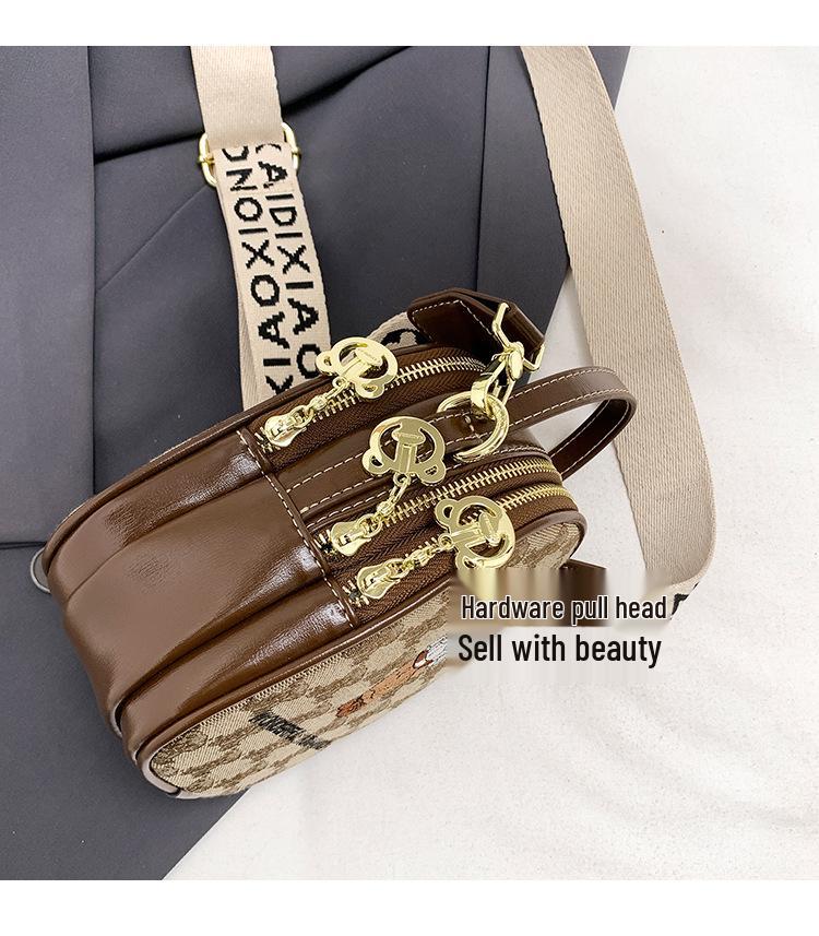 Kiki Bear 2026 Women's Embroidered Bear Crossbody Handbag