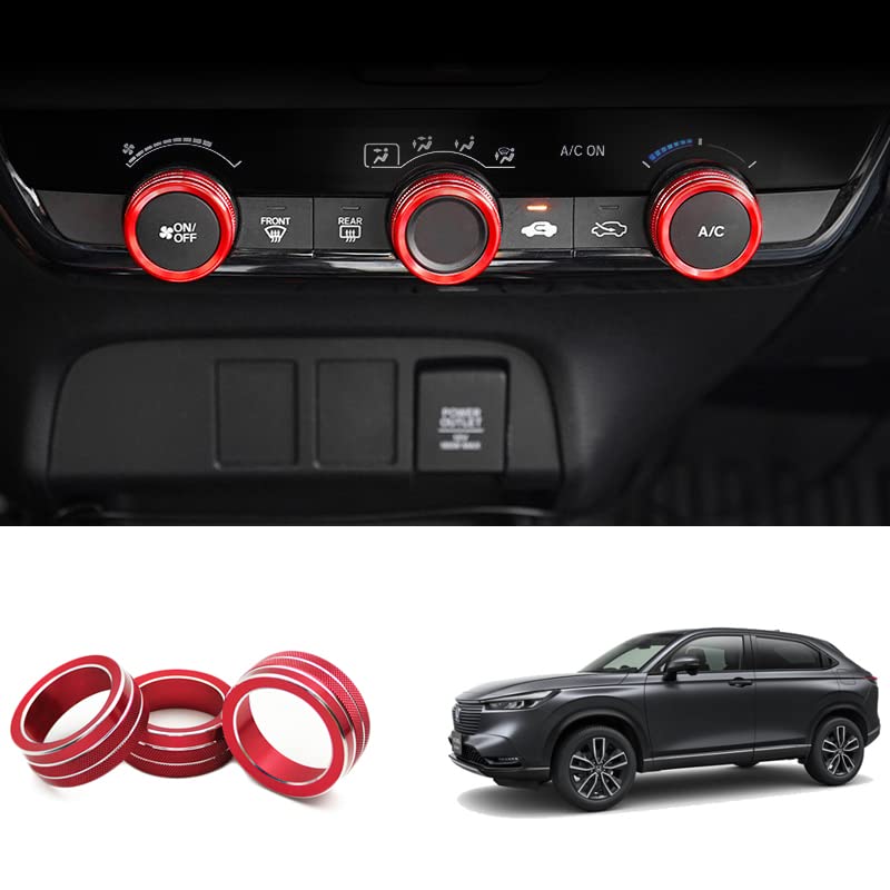 Onami VZ-01-R Honda Vezel Pierścień Pokrętła Klimatyzacji Pokrywa Nawiewu Klimatyzacji Panel Wnętrza