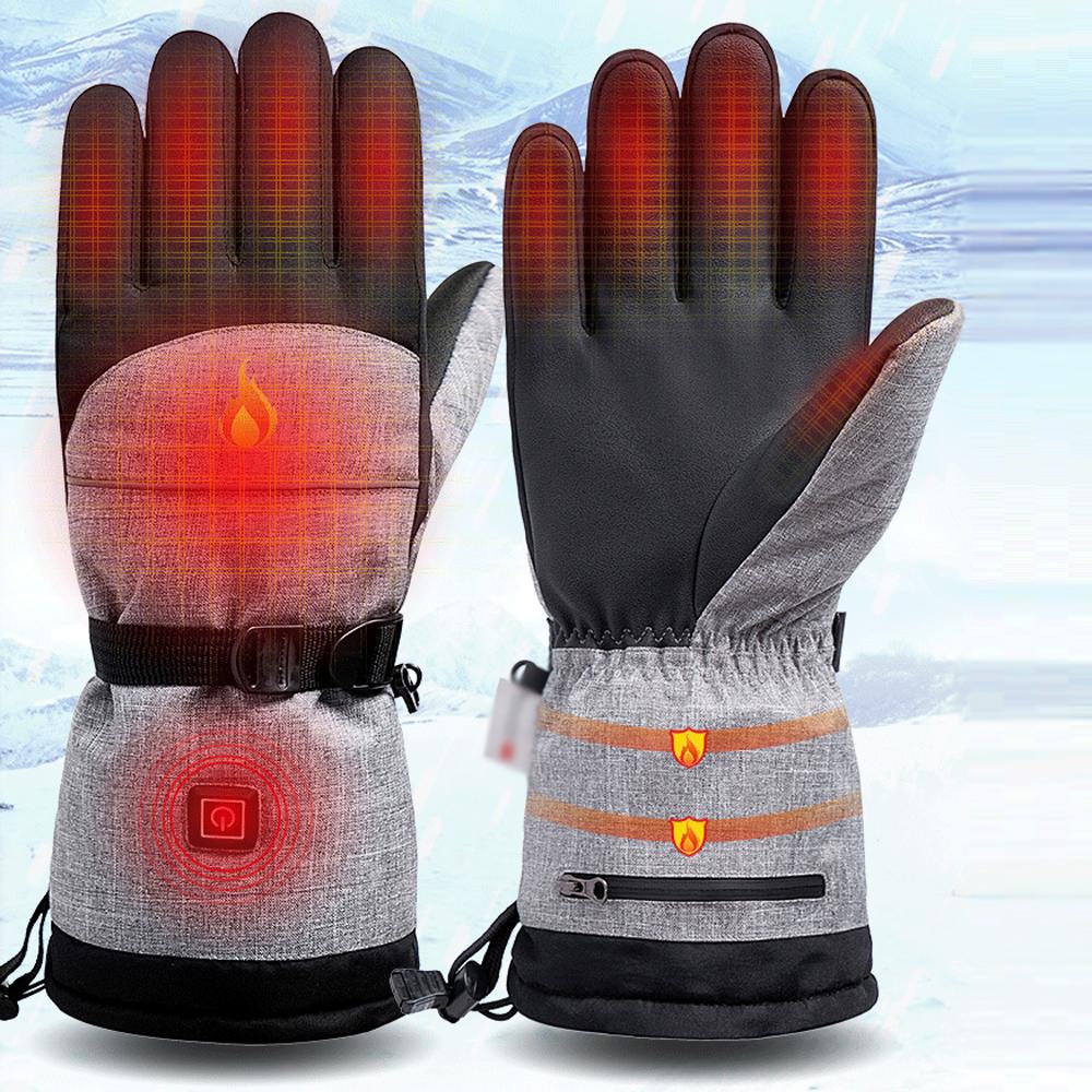 Clearance Tyidzon Heated Gloves, Heated Gloves For Men Women, Unisex Rechargeable Battery Powered Electric Heating Glove Winter Outdoor Cycling Hunting Ski