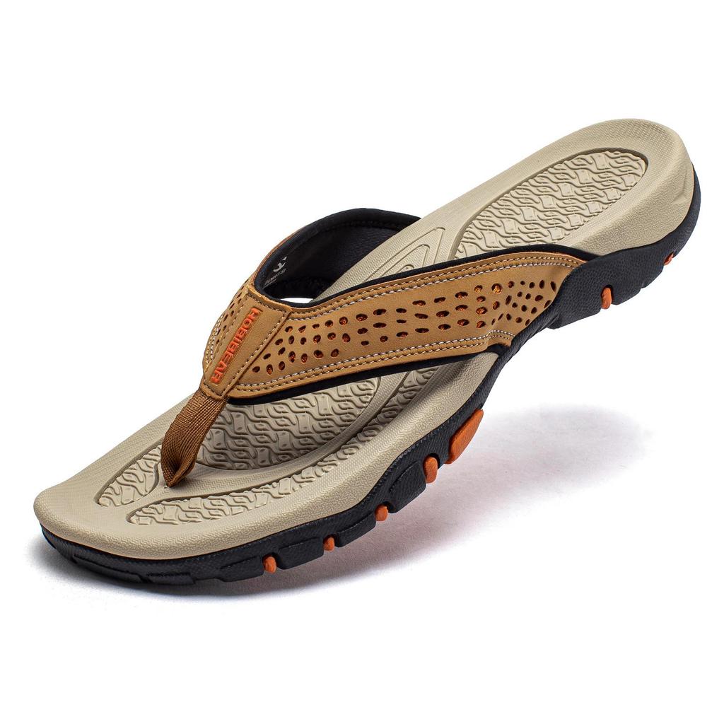 HOBIBEAR Herren Sommer-Flip-Flops mit Fußgewölbeunterstützung und dicker Sohle für den Außenbereich, Strand oder Zuhause.