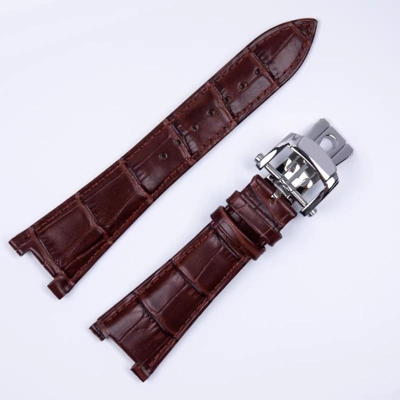 Cinturini per Patek Philippe Serie Nautilus 5711 5712 5980 Vera Pelle di Mucca Cinturino Impermeabile 25mm