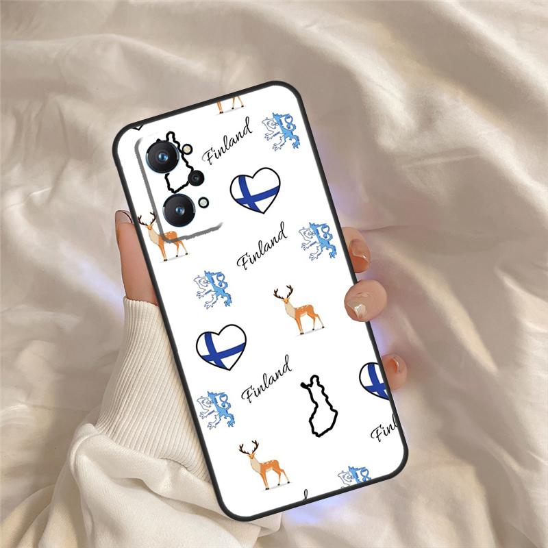 Finland Flag Case For Realme 15 14 11 12 13 Pro Plus C65 C67 C71 C63 C61 C55 C51 C53 C35 C75 GT6 GT7 Pro