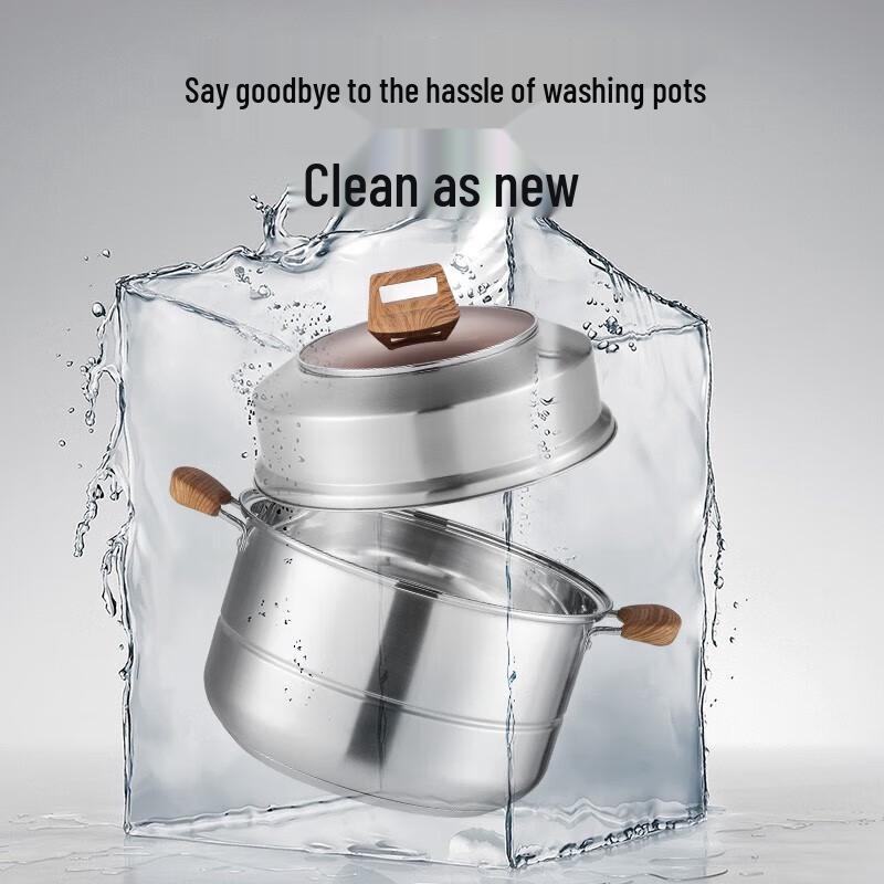 Shangheng 30cm 2-Lagen Edelstahl Dampfgarer