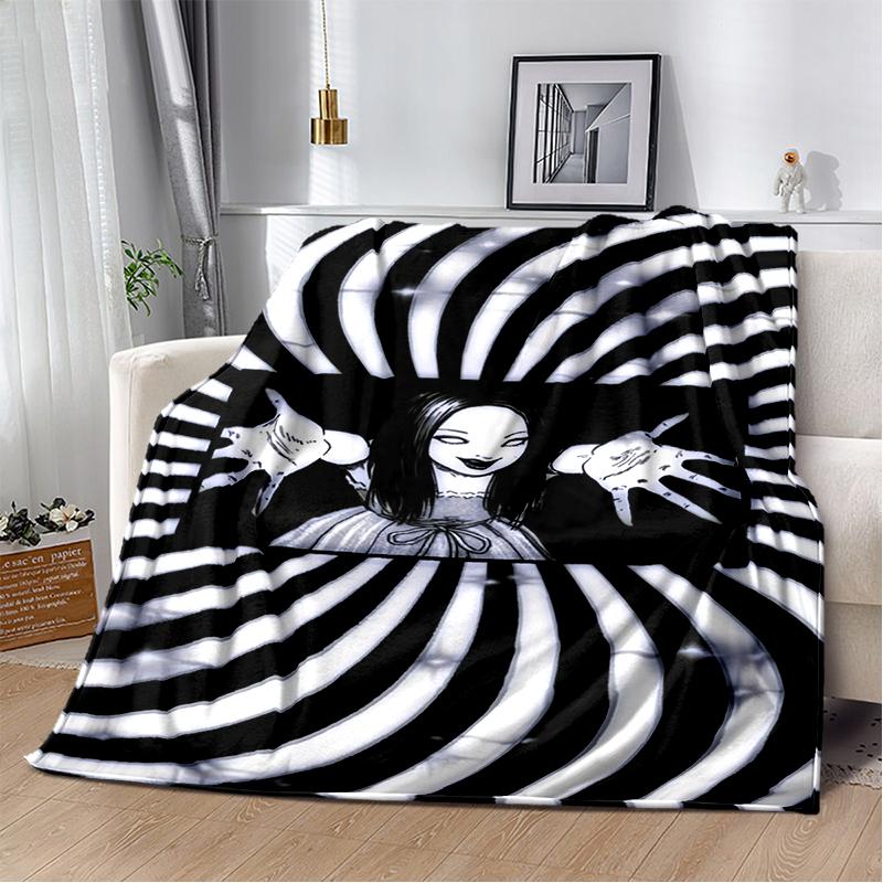Horror Junji Ito Tomie Kawakami Ghost cartoon Soft Blankets,Throw Blanket Comfortable Blanket for Picnic Beds Sofa Home Bedroom