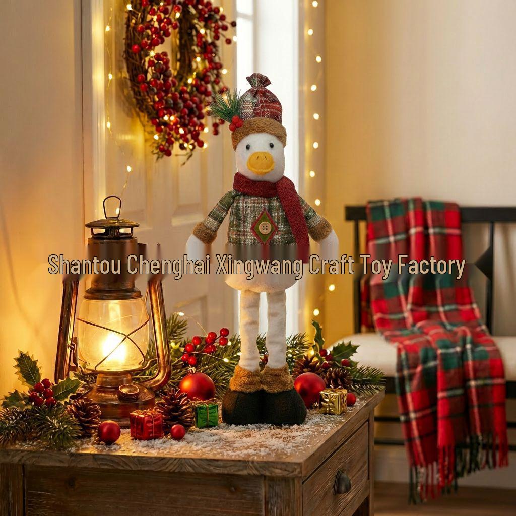 Christmas Telescopic Plush Toys: Santa Claus, Snowman & Reindeer Decorations