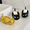 Soap Dish with Automatic Drainage Cute Cat Shape Design Easy Cleaning Soap Holder Soap Tray for Shower Bathroom