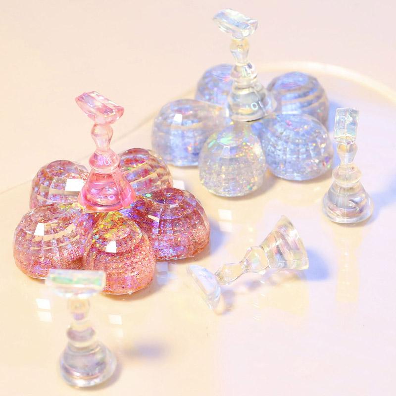 Aurora uchwyt magnetyczny końcówki do paznokci wzór kwiatowy akcesoria do paznokci narzędzia wyświetlacz praktyka trening stojak na paznokcie manicure