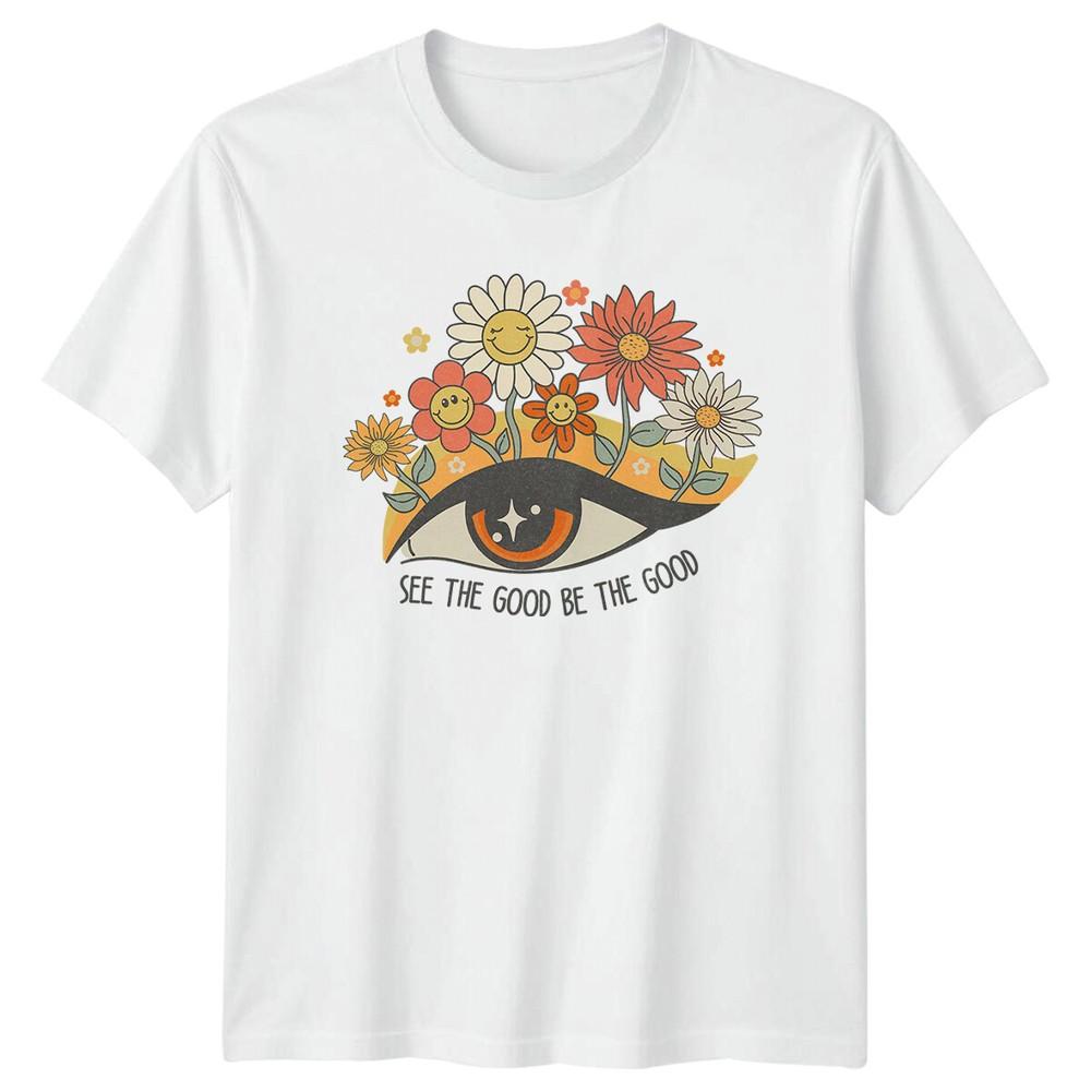 See The Good Be The Good Retro Flower Eye Vintage Style TShirt S