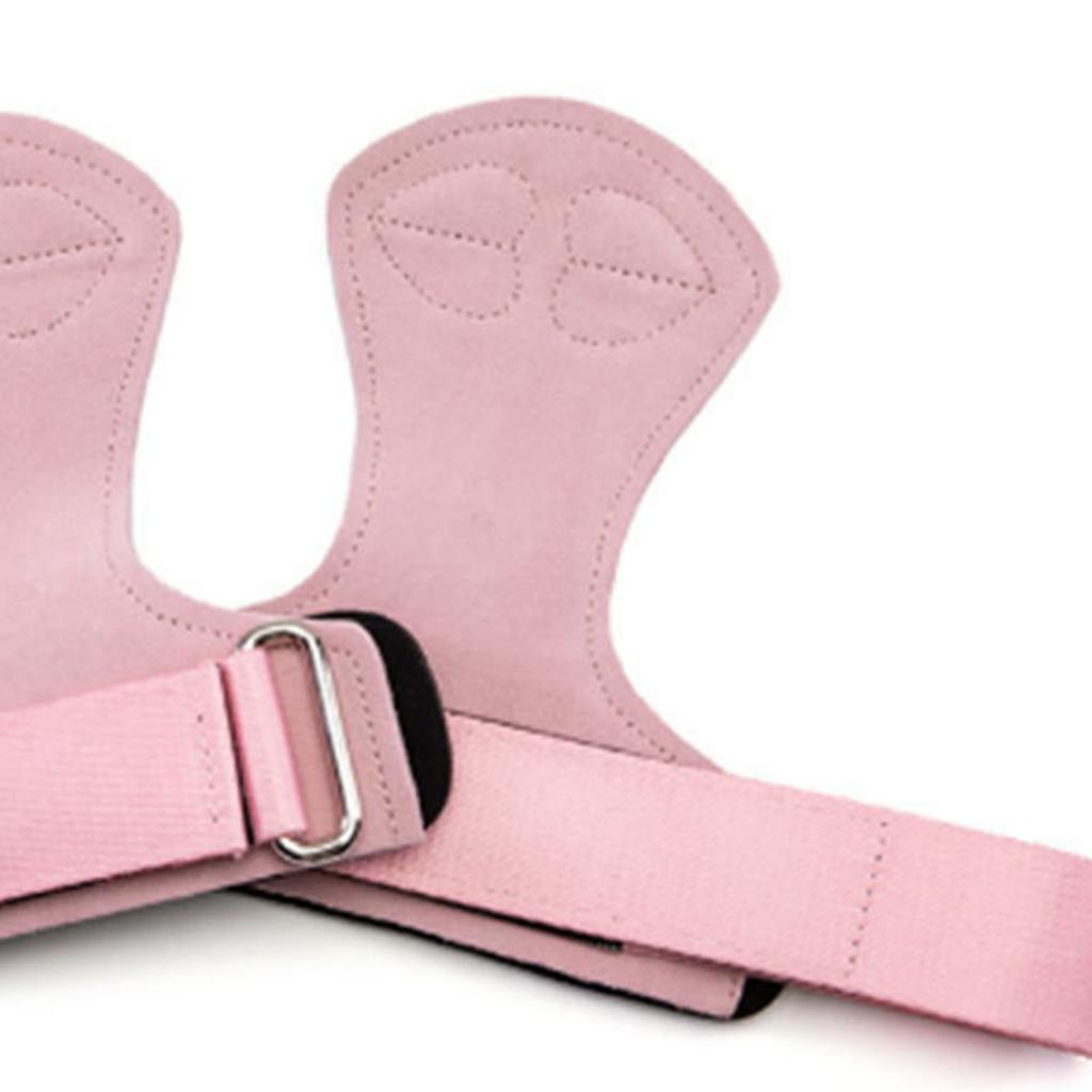 2PCS Weight Lifting Wrist Straps for Women Strong Grip Pull Ups Deadlift Strap Weight Lifting Grips Heart Shaped Pattern Pink S