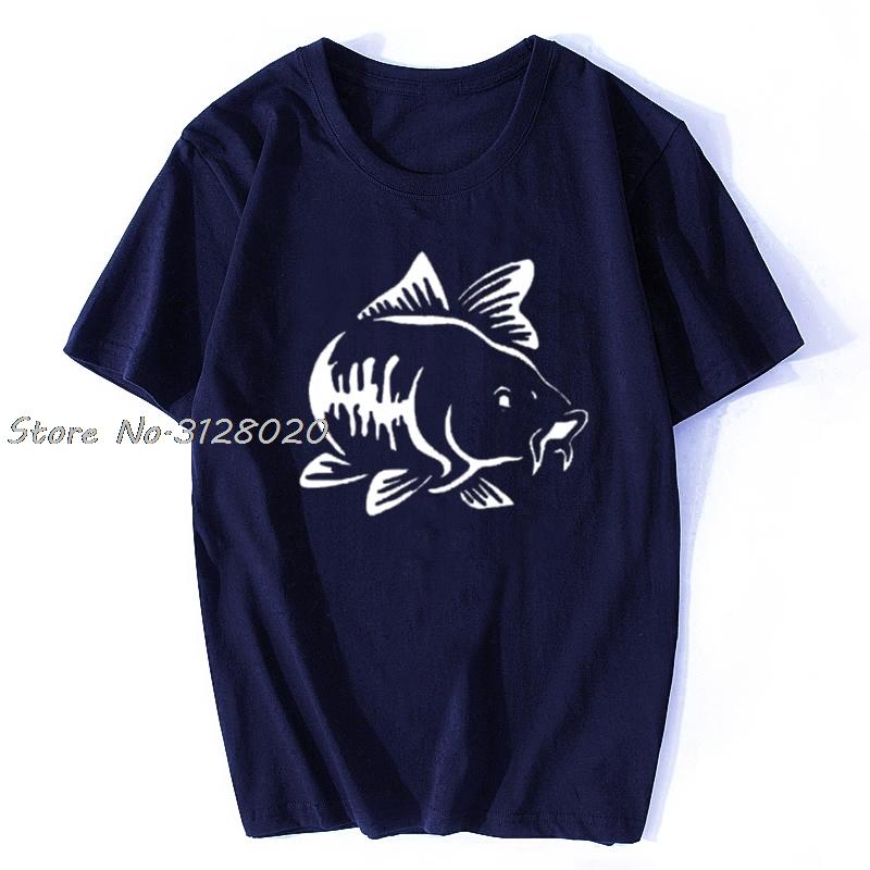 Funny Fishinger Carp Fish Fisherman Sporter T Shirts Men Summer Cotton Harajuku Short Sleeve O Neck Streetwear Black Tshirt