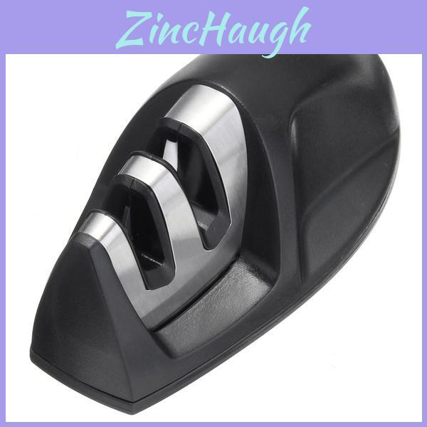 Knife Scissors Grinder Stone Steel Mini 2 Stage Double Groove Rod Sharpener Grindstone