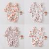 Barboteuse en Coton pour Bébé avec Bordure en Dentelle pour Nouveau-nés et Bébés Sécuritaire pour le Printemps et l'Automne