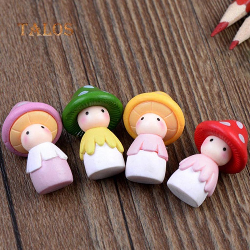 Lovely Mushroom Doll Micro Landscape Bonsai Dollhouse Home Garden Balcony Plant Decoration