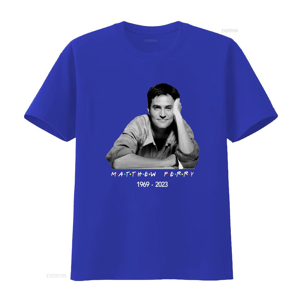 RIP Matthew Perry 1969 2023 Tribute T Shirt Chandler Bing Friends Design Comfortable Cotton Vintage Washed Stretched Breathable