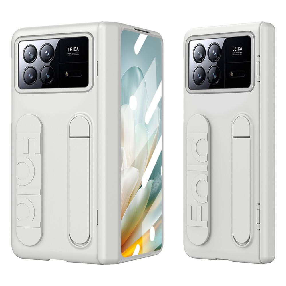 For Xiaomi Mix Fold 3 5G Case Kickstand Wristband PC Phone Cover with Tempered Glass Film