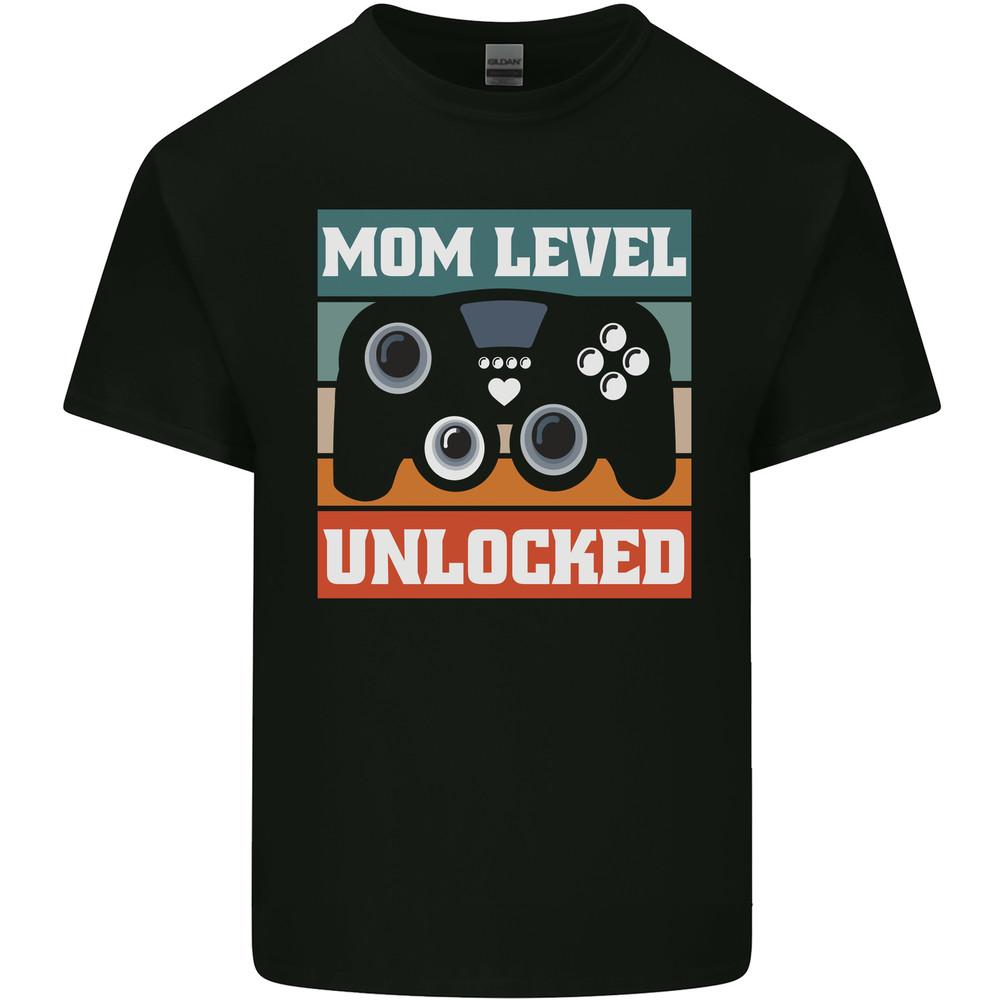 Mom Level Unlocked New Mommy Baby Born Mens Light Cotton T-Shirt Unisex T-Shirt XL
