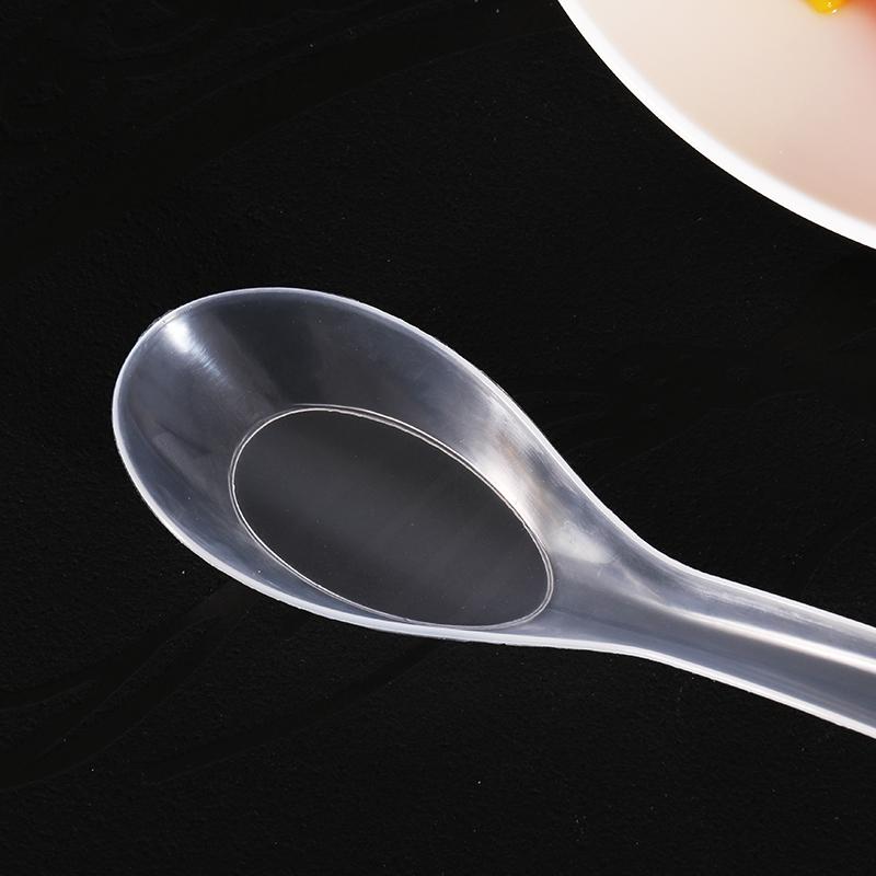 Fangcaodi Disposable Spoons 500 Pieces, Rice Spoons, Soup Spoons, Takeout Packaging Spoons, Small Tablespoons, Fruit Spoons, Barbecue Utensils