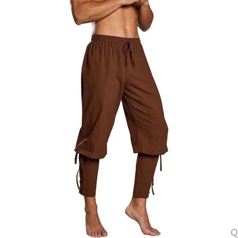 Men's Black Loose-Fit Harem Pants with Fitted Ankle Cuffs and Adjustable Drawstring - Athletic Martial Arts Yoga Trousers