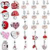 Hot Sell Copper Plating Family Collection Strawberry Bag Mushroom Charm Bead Compatible With Authentic Bracelets Women Jewelry Gift